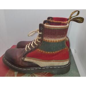 Dr. Martens Rare Santa Fe Pendelton Multicolor 1460 Boots.  Womens Sz 8